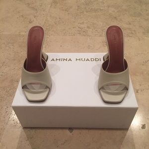 NIB Amina Muaddi Lupita Sandals